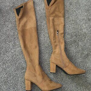 Tan Suede Thigh High Boots